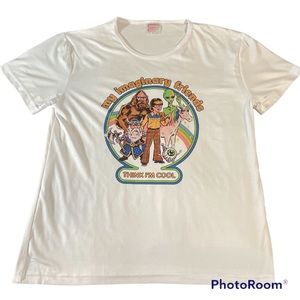 2/$30 Fun Graphic My Imaginary Friends Think I’m Cool T-shirt Size Large